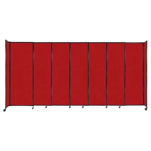 StraightWall Sliding Portable Partition 15'6" x 7'6" Red Fabric